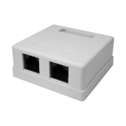 Розетка настенная RJ-45, 8P8C, Cat.5e, 2 порта UTP (10-0309) Розетка настенная RJ-45, 8P8C, Cat.5e, 2 порта UTP (10-0309)