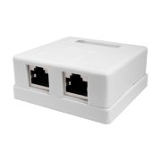 Розетка настенная RJ-45, 8P8C, Cat.5e, 2 порта, FTP (10-0308) Розетка настенная RJ-45, 8P8C, Cat.5e, 2 порта, FTP (10-0308)